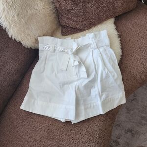 Adam Lippes Paper Bag Shorts In White